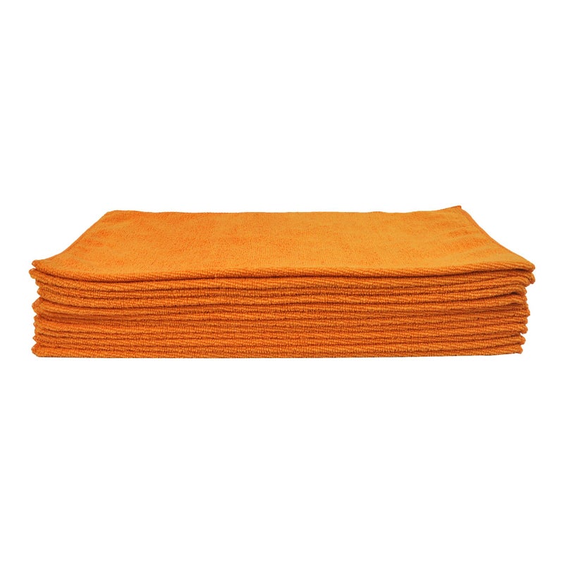 Eurow Utility 240 GSM Terry Weave Microfiber Cleaning Towels for Home, Auto, Boat, RV, Garage, Shop, Streak-Free, Scratch-Free, Reusable, Multi-Surface, Ultra Absorbent, 16x16 Inch, 12-Pack, Orange - Image 5